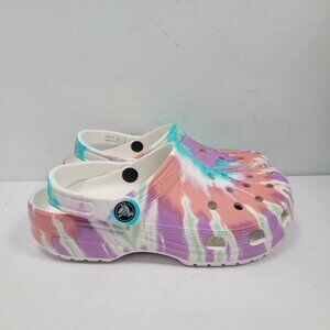 Crocs Classic Tie-Dye Women's Graphic Clogs US Size 6 NWT